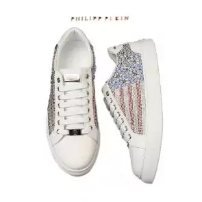 acheter chaud chaussure philipp plein usa flag white